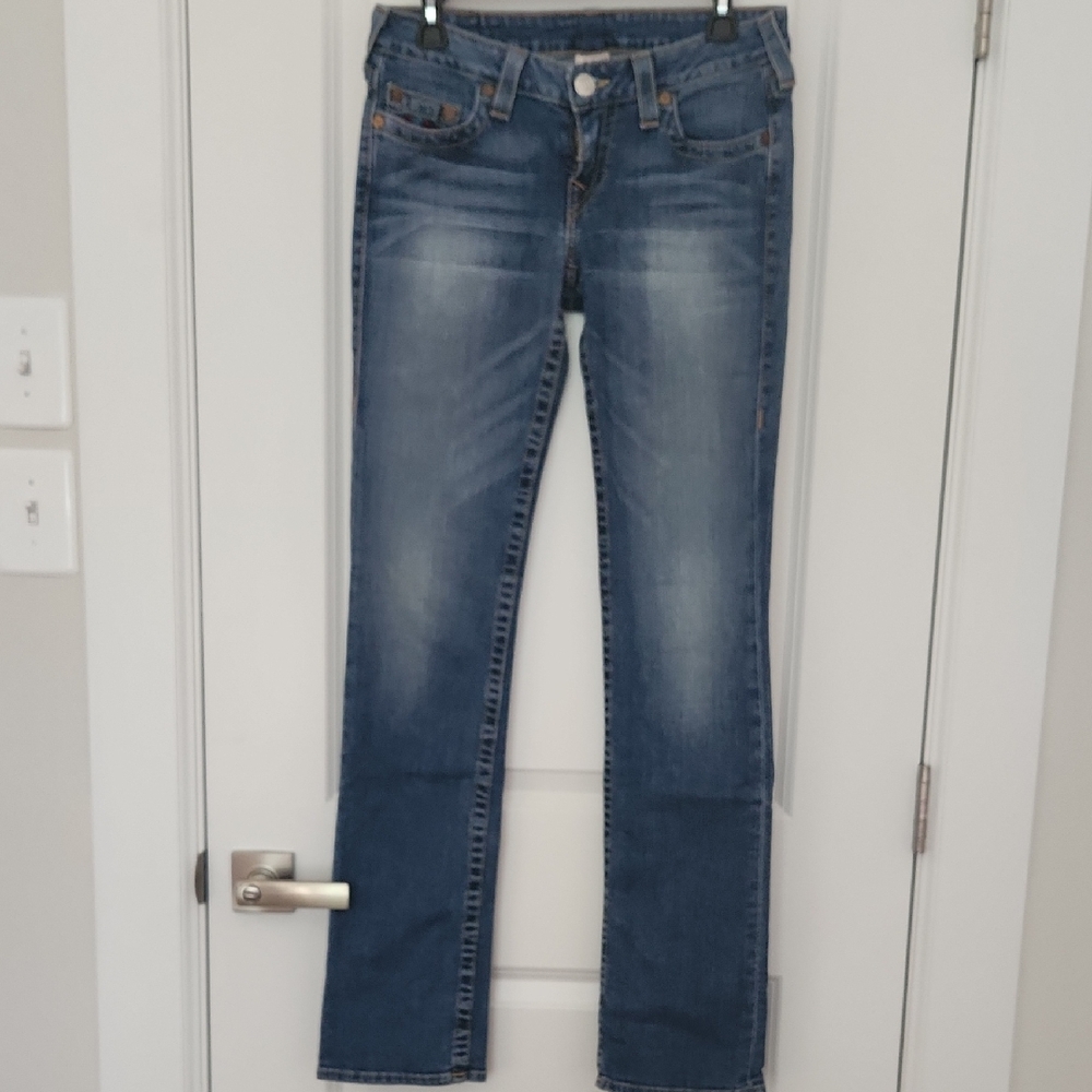 True Religion Blue Straight Leg Jeans